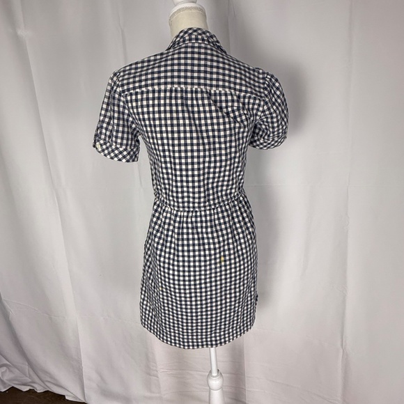 Anthropologie The Podolls Gingham Short Sleeve Shirt Dress, Tie Front, Size XS - Picture 6 of 13